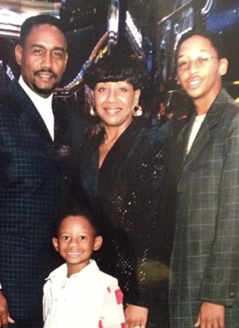 Carla Eubanks with her husband and children.